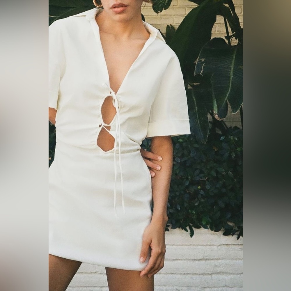Zara linen white dress